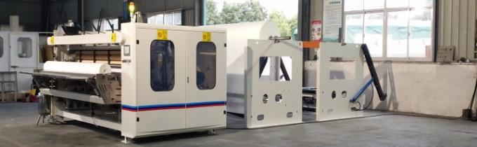 Plc-Wallboard-Rückspulentoiletten-Gewebe, das Stände der Maschinen-7.5KW 2 macht 4