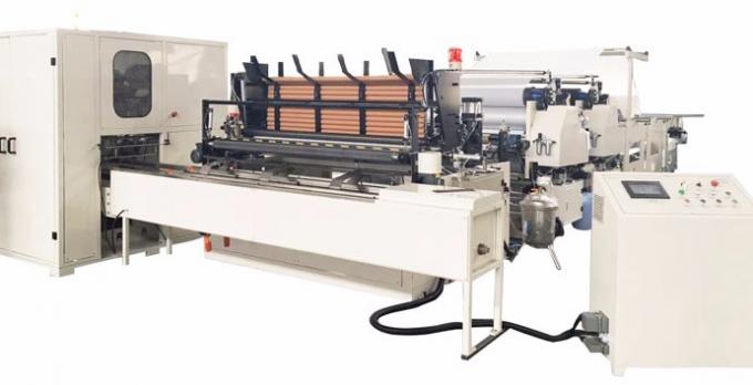 Plc-Wallboard-Rückspulentoiletten-Gewebe, das Stände der Maschinen-7.5KW 2 macht 11