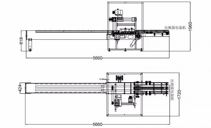Plc-Wallboard-Rückspulentoiletten-Gewebe, das Stände der Maschinen-7.5KW 2 macht 12