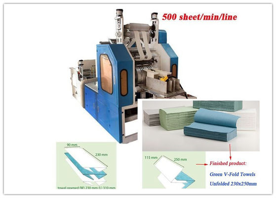 CER zwei Blätter der Falte 380V 50HZ 3200/Min Paper Towel Making Machine